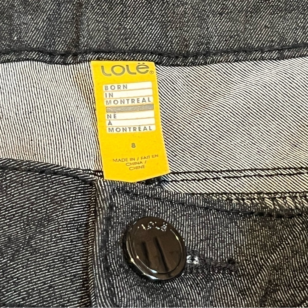Lole Jeans Womens Size 8 Gray Ankle Zipper Pockets Stretch Denim - Picture 3 of 10